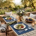 thumbnail image 6 of Sm:)e Navy Blue Placemats 12 x 18 Inch Set of 4, Seasonal Washable Kitchen Dining Table Decoration for Home Party,240g（0.53lb）, 6 of 7