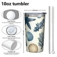 thumbnail image 4 of Coastal Coral Starfish 10oz Tumblers Stainless Steel Tumbler with Lid and Straw,Vacuum Insulated Double Wall Travel Tumbler Cups with Cleaning Brush for Coffee, Tea, 4 of 4