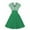 Green, variant on QUYUON Cocktail Dresses for Women Evening Party Vintage Wrap V-Neck Short Sleeve Striped Printed Knee Length Dress Pleated A-Line Wedding Guest Evening Dress Style D-6399 Blue S