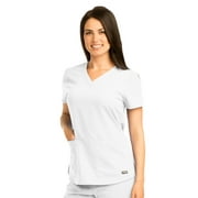Grey's Anatomy 71166 Women's V-Neck Scrub Top White L