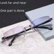 thumbnail image 3 of Gafas de presbicia con luz dual, gafas con zoom inteligente, borde de corte de diamante sin marco, gafas de presbicia con luz azul, tanto de cerca como de lejos, de doble uso, 3 of 5