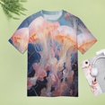 thumbnail image 4 of Jellyfish Ocean Style Women's Short Sleeve T-Shirt Crew Neck Casual Summer Trendy Loose Fit Tops, 4 of 6
