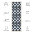 thumbnail image 6 of Safavieh Courtyard Amber Geometric Indoor/Outdoor Runner Rug, Navy/Beige, 2'3" x 10', 6 of 10