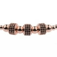 thumbnail image 3 of EOEMY Natural Stone Charm Mens Fashion Bracelet Top Copper Micro Pave Black Cz Jewelry-1024-4, 3 of 3