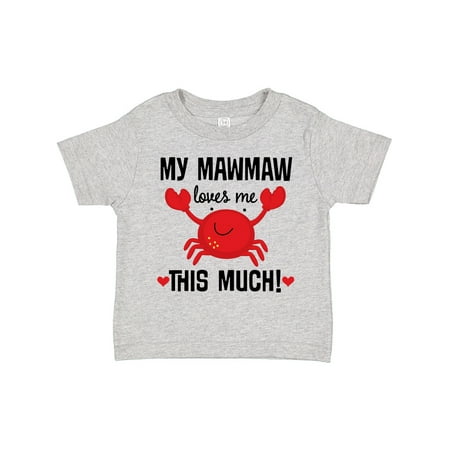 

Inktastic MawMaw Loves Me Grandson Gift Toddler Boy or Toddler Girl T-Shirt