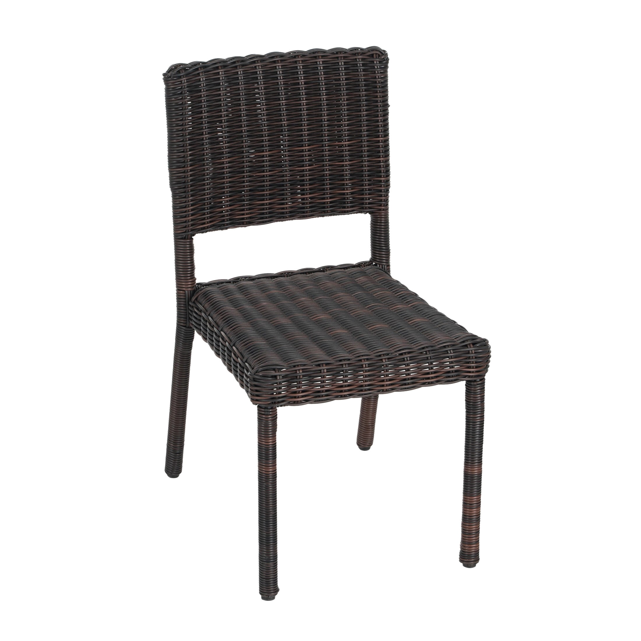 Christopher Knight Home 7-Piece Outdoor Dining Set, Extendable Acacia Table with Wicker Chairs, Teak+Brown