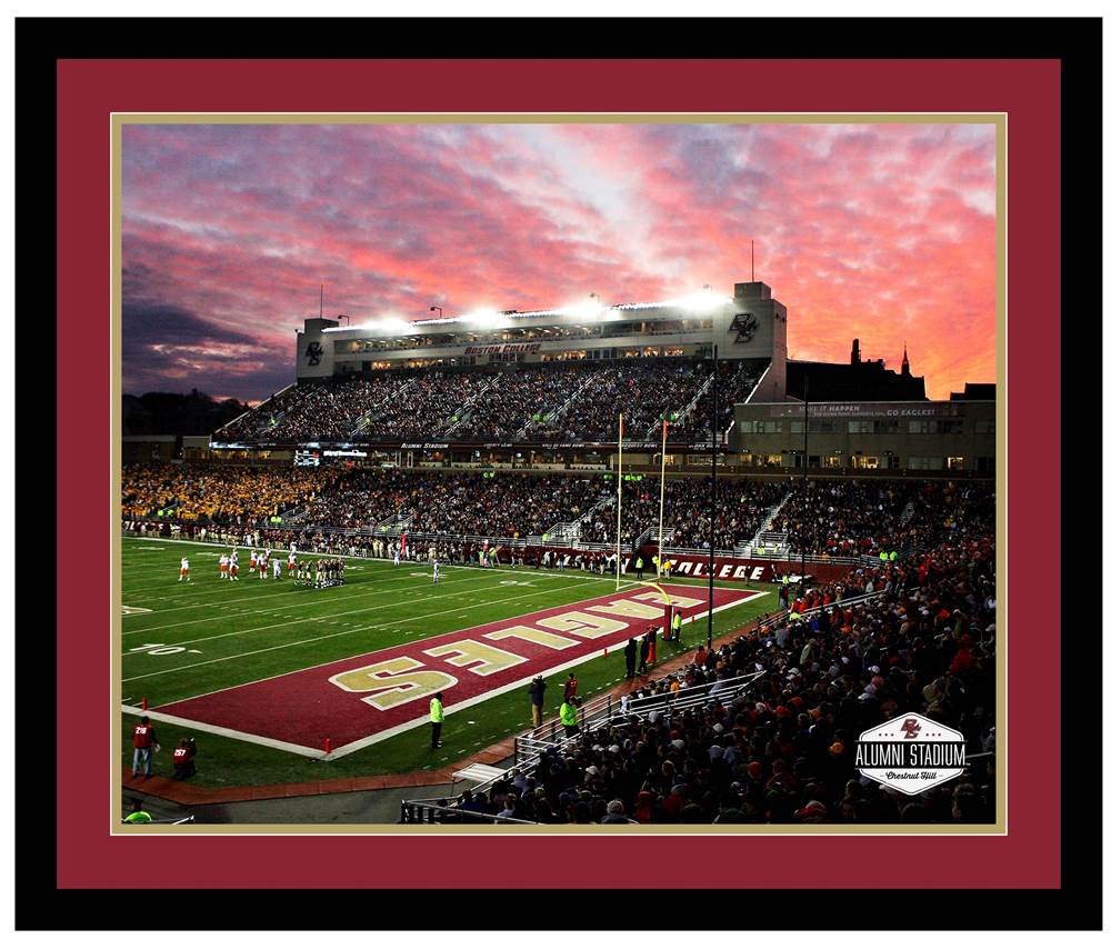Framed Boston College Stadium Art