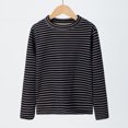 thumbnail image 6 of Mnyotv Fall Outfits Boys Girls Striped Long Sleeve Thermal Tops Comfortable Winter Clothes for Kids Size 7-8Y, 6 of 7
