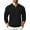 Black, variant on GENTS BLISS Polo Shirts for Men Casual Long Sleeve Mens Shirts Zipper Ribbed Knit Shirt