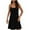 Black, variant on Ecqkame Women's Fashion Slip Dress Sexy Flowy Spaghetti Straps Dresses Cami Dress Solid Color Round Neck Sleeveless Tank Dress with Pockets Black M
