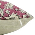 thumbnail image 2 of Fabdivine “Manikarnika” Pink Floral Block Print Cushion – Handmade Linen Blend Pillow for Farmhouse & Boho Décor, 2 of 6