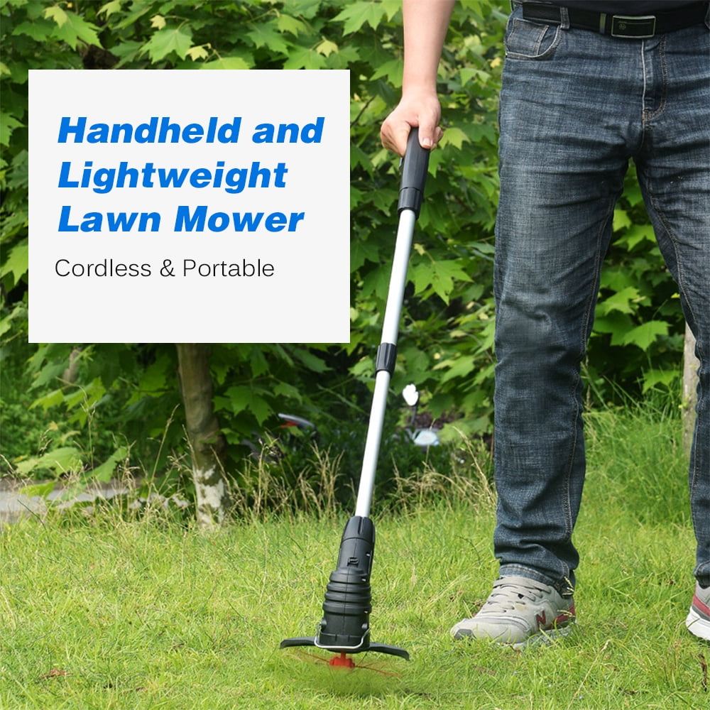 electric lawn mower and weed eater