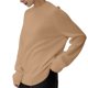 thumbnail image 3 of Suéteres de Gran Tamaño para Mujer, Conjuntos de Otoño 2025, Cuello Redondo, Mangas Largas, Jerseys de Punto A . Color Camello S, 3 of 8