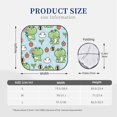 thumbnail image 3 of Honeii Cute Floral Frog Print Foldable Car Sun Shade for Windshield, 2-Piece UV Protection Shade, Protects Car Interior, Ideal for Cars, Trucks, SUVs-Large, 3 of 6