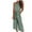 Green—Jumpsuits, variant on AGWOLF Sleeveless Jumpsuits for Women Summer Striped Crewneck Rompers Loose Fit Wide Leg Adjustable Waist Playsuit Black L