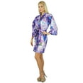 thumbnail image 2 of Bimba Women Short Cotton Robe Bridesmaid Getting Ready Wrap Cover Up, 2 of 6