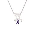 thumbnail image 2 of Delight Jewelry Silvertone Purple Ribbon Silvertone Dream Big Pendant Necklace, 25", 2 of 4
