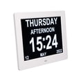 thumbnail image 5 of Reloj despertador digital de 8 pulgadas Marco de fotos 800x600 Fuente grande Brillo ajustable Calendario LCD Marco de fotos inteligente Blanco 100-240V Enchufe de la UE, 5 of 5