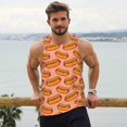 thumbnail image 6 of Logiee Cartoon Hot Dog Print Men's Workout Tank Top,Quick Dry Workout Tank Top,Gym Muscle Tee,Fitness Bodybuilding Sleeveless T Shirt-X-Large, 6 of 7