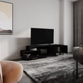 thumbnail image 4 of Two-Tier Black TV Stand for 60 - 69" TVs / Ample Storage in Living Room, 4 of 5