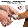 thumbnail image 2 of Dog Nail Clippers, Professional Pet Nail Clipper & Trimmers with Safety Guard to Avoid Over Cutting, Grooming Razor with Nail File , Red15.5*5.5CM, 2 of 3