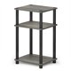 thumbnail image 4 of Mesa auxiliar Furinno Just de 3 niveles, tubo torneado, roble francés, gris, 4 of 7