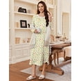 thumbnail image 3 of Ekouaer Nightgowns for Women with Pockets Long Sleeves Nightshirts Ladies Nightdress Plus Size Pajama Dress, 3 of 6