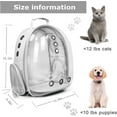 thumbnail image 4 of Cat Backpack Carriers, Pet Bubble Backpack Airline-Approved Ventilate Transparent Space Capsule Backpack for Cat Traveling, Camping and Hiking (Pink), 4 of 8
