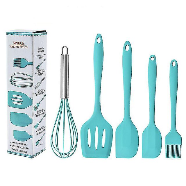 Juego de espátulas de silicona CARBONLIKE, 5 uds., juego de espátulas de goma antiadherente con núcleo de acero inoxidable, juego de cocina resistente al calor LingWen 8390614177000