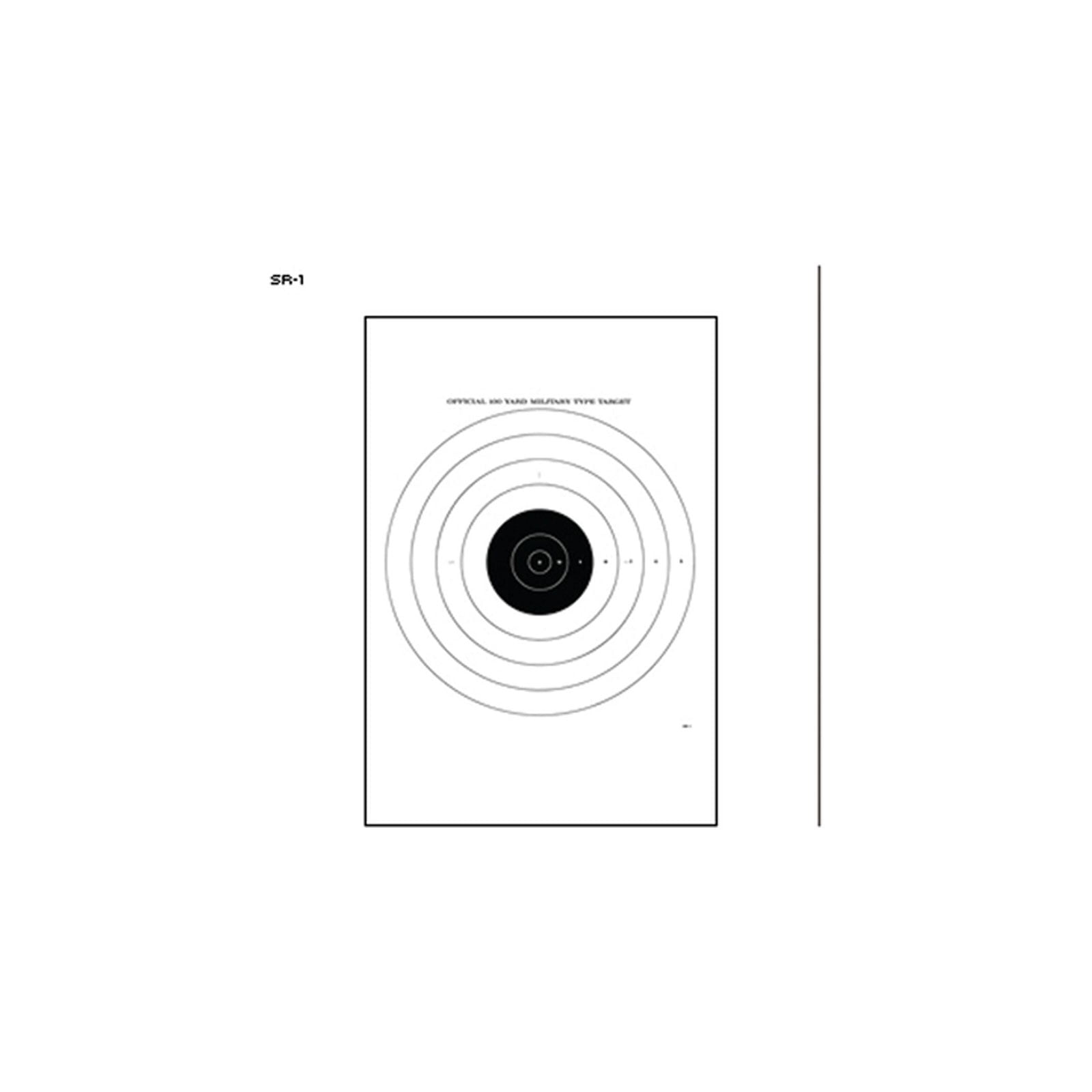 Law Enforcement Targets SR1 100 Yard Military Target 21x21 Inch Black