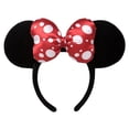 thumbnail image 3 of Disney Parks Minnie Mouse Satin Polka Dot Bow Ear Headband New with Tag, 3 of 3
