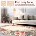 thumbnail image 2 of Flatwoven High Traffic Area Rug, Heritage Bloom Round Accent With Elegant Vintage Inspired, Non Slip, Stain Resistant, Washable Area Rugs for Living Room, Bedroom(Pink, 4X6), 2 of 8