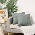 thumbnail image 6 of REGALWOVEN Linen Farmhouse Decorative Throw Pillow Covers Rustic Square Cushion Covers Set of 2 for Home Sofa Couch Dark Gray 20" x 20", 6 of 6
