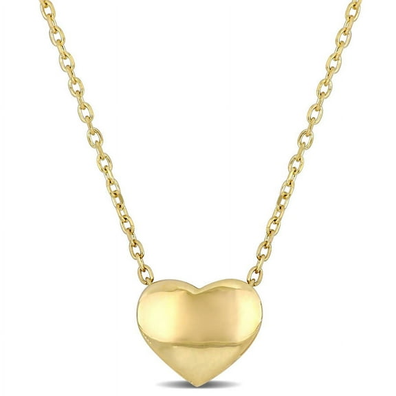 AMOUR Classic Heart Necklace In 10K Yellow Gold