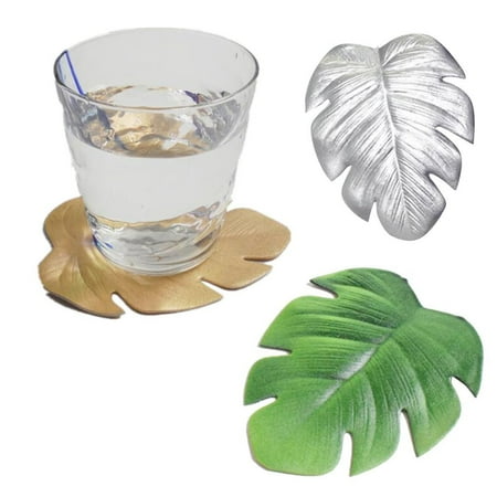 

Hi.FANCY aroma lifelike leaf shape coaster anti-slip glass pad leaf glass mat EVA cup mat coaster