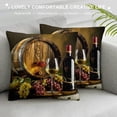 thumbnail image 3 of Orinice Grapes Wine Barrel Graphic Decorative Cushion Throw Pillow Cover for Home Couch Living Room Bed Sofa, Soft and Durable, 1PC 20x20in, 3 of 5