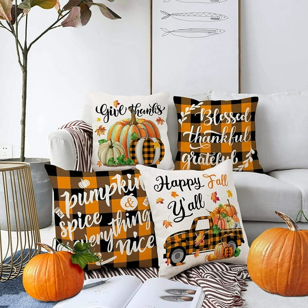Buffalo print outdoor shop pillows