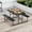 Black, variant on Costway Picnic Table Bench Set for 2-4 People Outdoor Rectangular Camping Dining Table Black