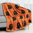 thumbnail image 6 of Ghost Blanket, Halloween Throw, Spooky Glow In The Dark Fleece Blanket, Soft Double-Layer Warm Cozy Throw for Movie Nights and Seasonal Decor, 6 of 7