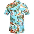 thumbnail image 2 of SSLR Mens Santa Claus Party Tropical Ugly Hawaiian Christmas Shirts, 2 of 8
