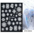 thumbnail image 5 of GENEMA White Snowflakes Nail Sticker 3D Nail Art Slider Adhesive Decals Manicure, 5 of 15