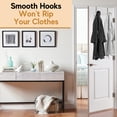 thumbnail image 2 of Happy Hooks Over the Door Hooks, 1-Pack, Black, 6.4" Height and 3.5" Width, High-Manganese Steel, 2 of 6