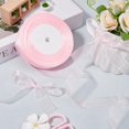 thumbnail image 4 of Cinta de organza transparente de 50 yardas x 7/8 pulgadas, cinta de gasa rosa, adorno para fiestas, invitaciones de boda, coronas, envolturas, manualidades, ribete de malla, 4 of 9