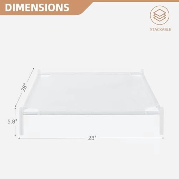 Sweater Drying Rack, Mesh Clothes Drying Rack, Stackable Laundry Drying Rack, Lay Flat Dryer for Delicates, Portable Dry Rack for Indoor or Outdoor, White, 1-Pack