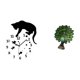 thumbnail image 5 of Reloj Colgante Silencioso De Pared Con Diseño De Gato Y Pavo Real, Escultura De Animal, Movimiento Silencioso, Para Sala De Estar, Sin Tictac, Adorno De Mesa Analógico Para Casa De Campo,, 5 of 8