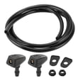 thumbnail image 1 of Boquilla de lavado de parabrisas Unique Bargains, boquillas de rociado de parabrisas delantera con manguera de fluido de 1.2 metros No. 30655605 para Volvo C30 2008-2013, color negro, 1 of 7