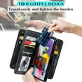 thumbnail image 3 of Dteck Folio Wallet Case For Samsung Galaxy A71 Model SM-A715 (not fit A71 5G), [ 9 Cedit Card Slots & Cash Pocket] Soft PU Leather Magnetic Case with Stand, Multi-function Purse Phone Case, Black, 3 of 9