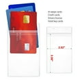 thumbnail image 4 of facefd 10 Pieces Waterproof Plastic Card Holder Transparent Badge Name Tag Pre-punched Sleeve Driver License Cardholder, 4 of 5