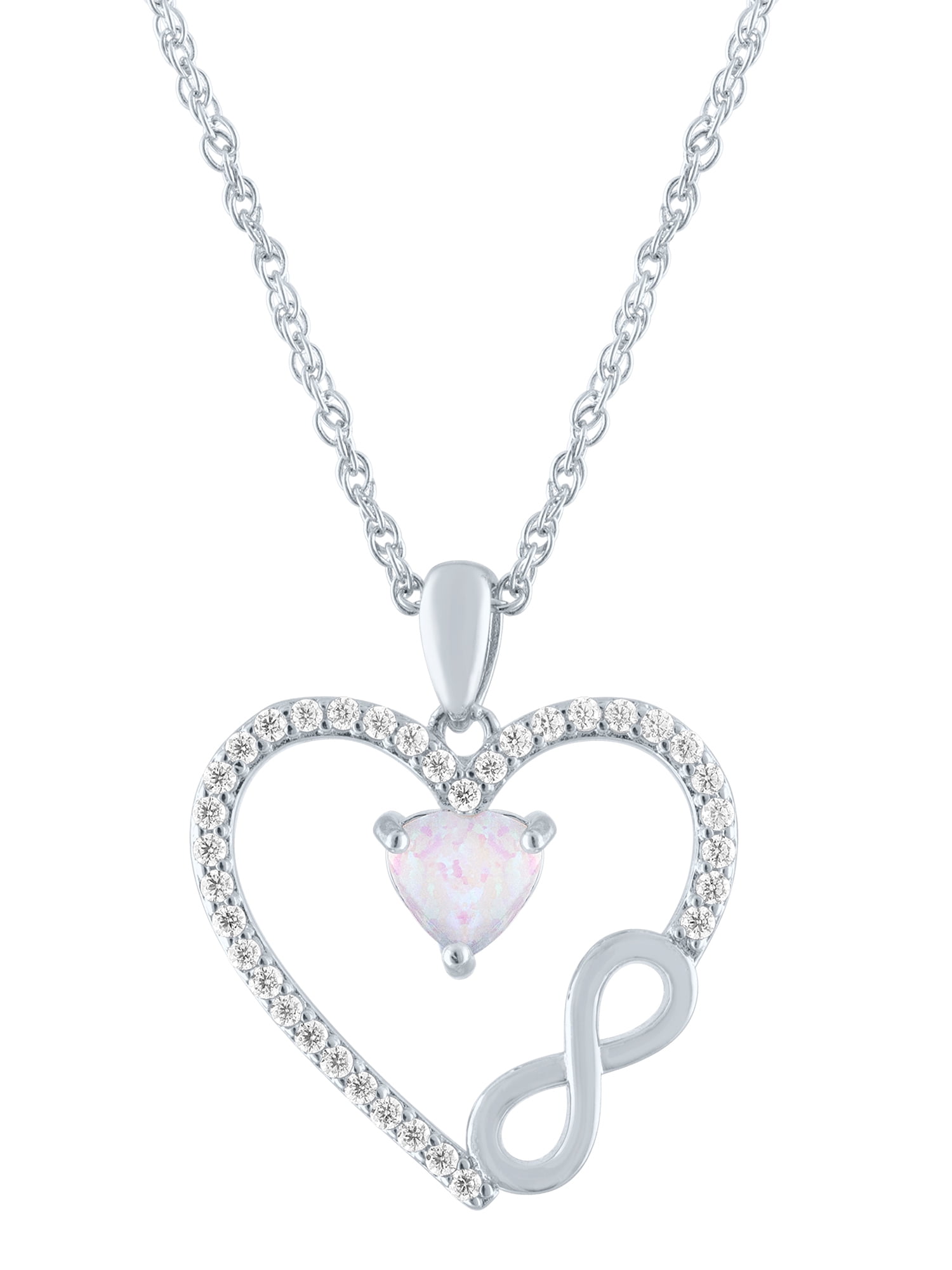 Yellow Gold Flashed Sterling Silver Simulated Gemstone Oval Infinity and CZ Accents Necklace Yellow Gold Flashed Sterling Silver Simulated Gemstone Oval Infinity and CZ Accents Necklace