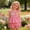 344Hot Pink785, variant on CAIVO Children Summer Toddler Girls Square Collar Fly Sleeve Floral Vest T Shirt Tops Shorts Outfit Sets Boho Clothes Sets